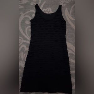 Forever 21 Tight Black Ruffled Dress (Size M)
